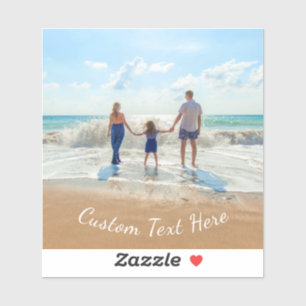 Pegatina de fotos personalizado con texto Personal