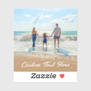 Pegatina de fotos personalizado Tus fotos y texto