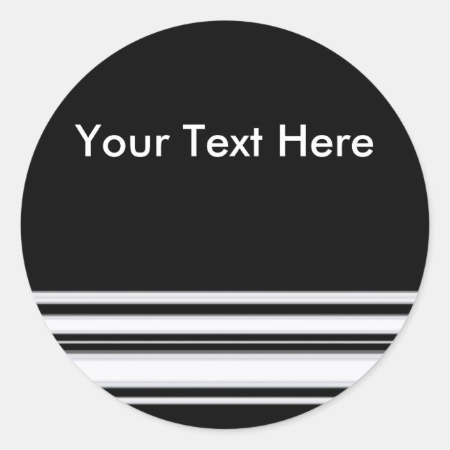 Pegatina de franjas en blanco y negro (Anverso)