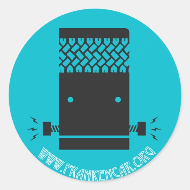 Pegatina de Frankencar con sitio web (Anverso)