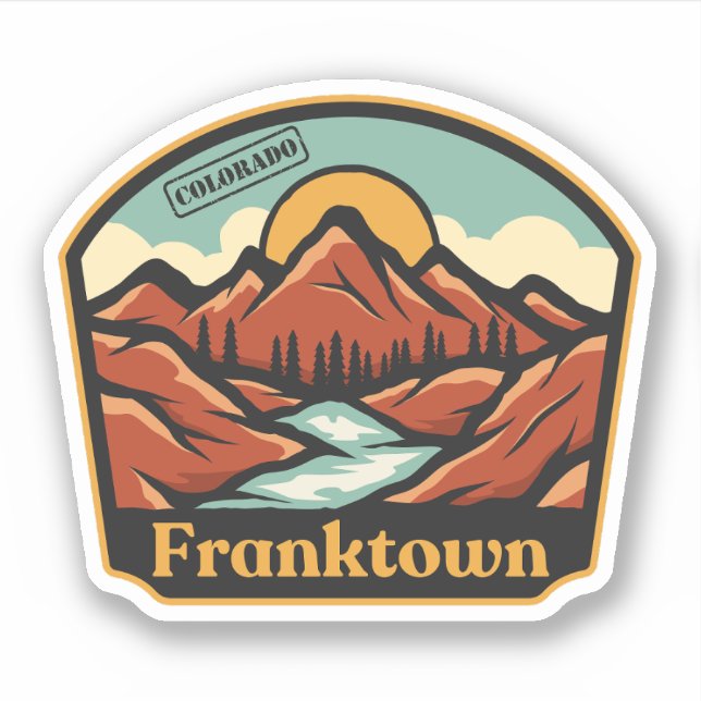 Pegatina de Franktown, Colorado (Anverso)