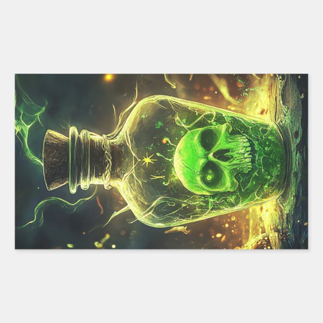 Pegatina de frasco de veneno (Anverso)