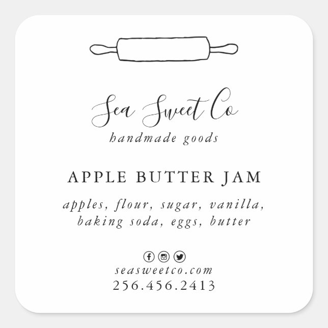 Pegatina de frasco enlatado (Anverso)