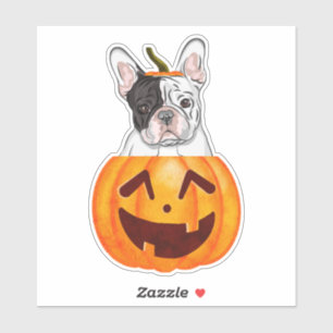 Pegatina de Frenchie Halloween