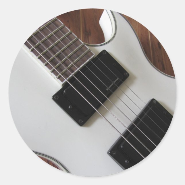 Pegatina de Frets y Strings de guitarra eléctrica (Anverso)