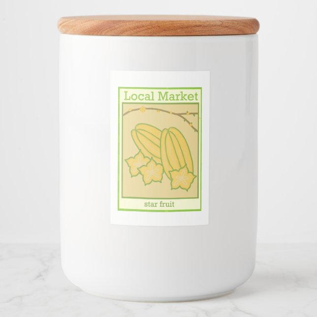 Pegatina de fruta de estrella (Anverso)