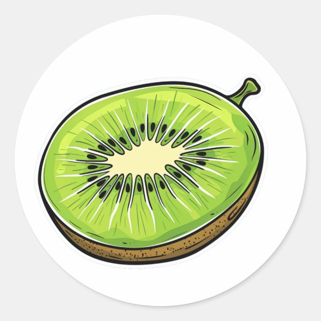 Pegatina de fruta de Kiwi - ¡Fresca y divertida! (Anverso)