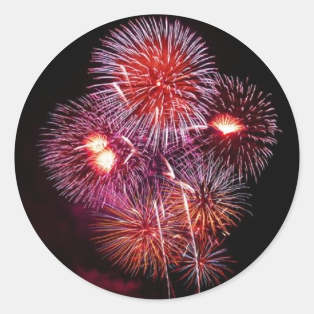 Pegatina de fuegos artificiales (Anverso)