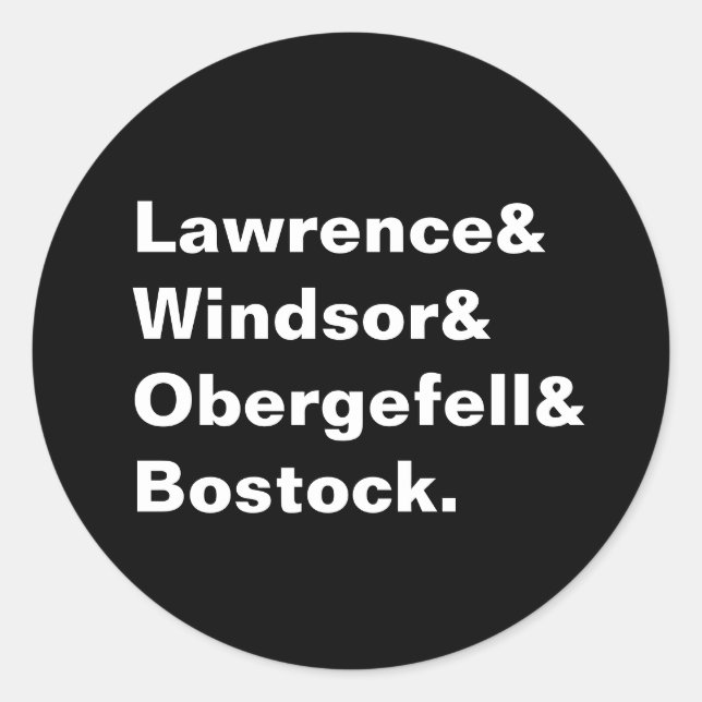 Pegatina de Fundas de igualdad de SCOTUS (Anverso)