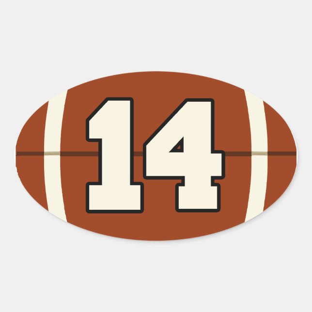 Pegatina de fútbol número 14. (Anverso)