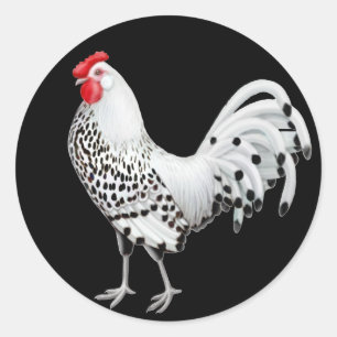 Pegatina de gallo de gallo de plata en Hamburgo