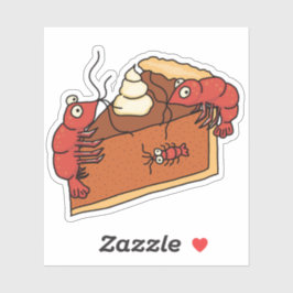 Pegatina de gambas de acción de gracias de calabaz