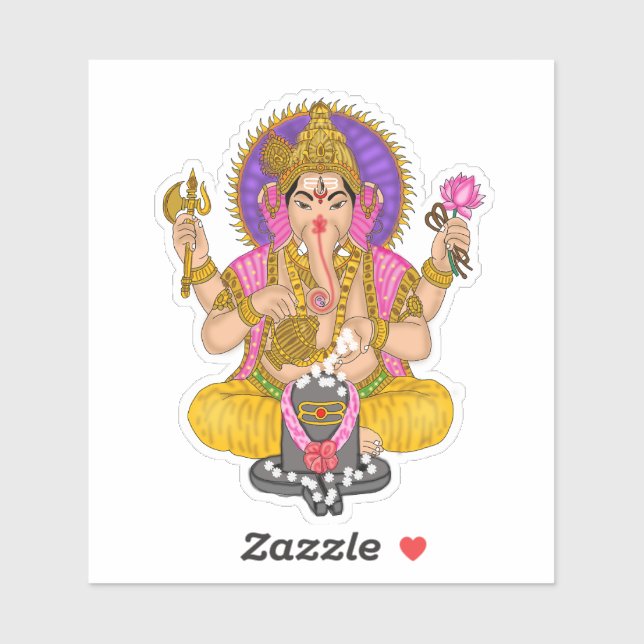 Pegatina de Ganesha (Hoja)