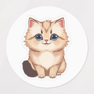 Pegatina de Gatito Adorable