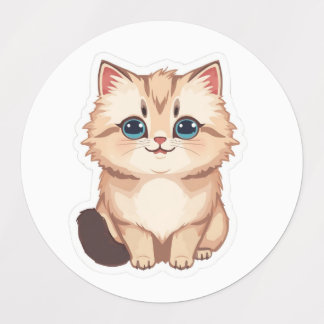 Pegatina de Gatito Adorable