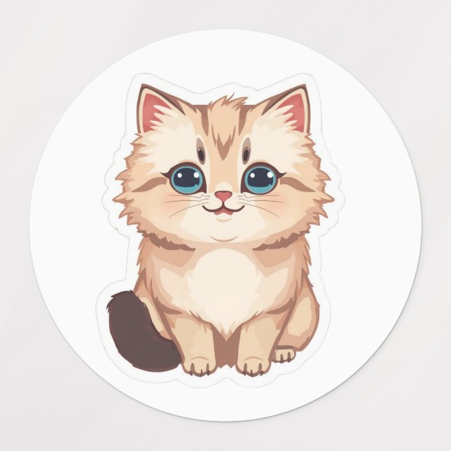 Pegatina de Gatito Adorable (Diseño 1)