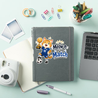 Pegatina de Gato de Fútbol del Mejor del Partido
