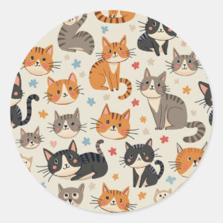 pegatina de gato lindo