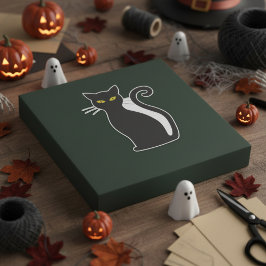 Pegatina de gato negro