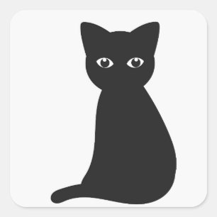 Pegatina de gato negro