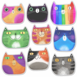 Pegatina de gatos