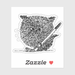 Pegatina de gatos de hockey