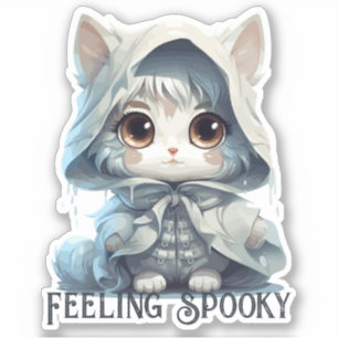 Pegatina de gatos fantasma - "Sensación de miedo"