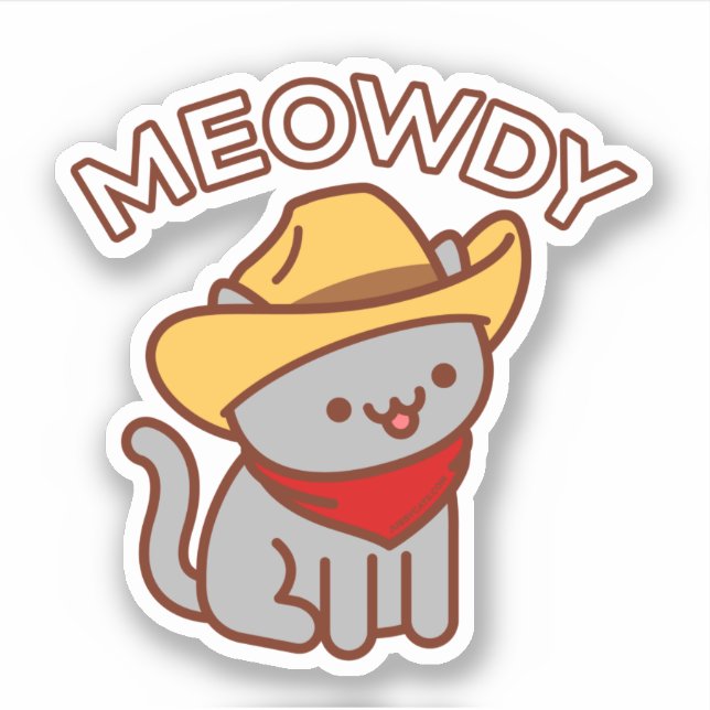 PEGATINA de Gatos MEOWDY (Anverso)
