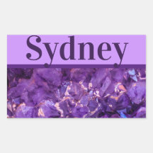 Pegatina de gemas moradas