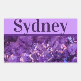 Pegatina de gemas moradas