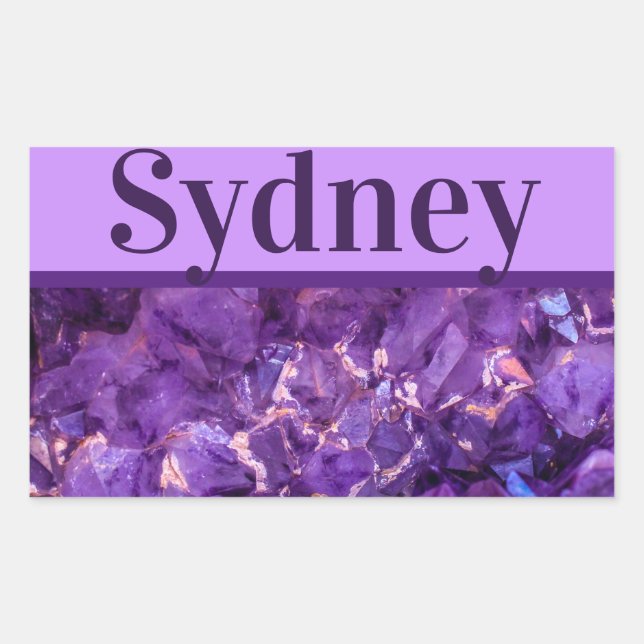 Pegatina de gemas moradas (Anverso)