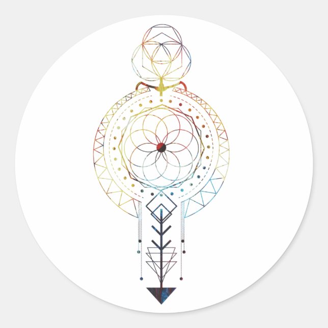Pegatina de geometría sagrada (Anverso)