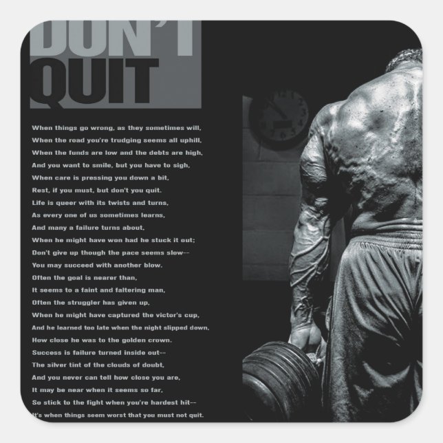 Pegatina de Gimnasio de Construcción de Cuerpo Mot (Anverso)