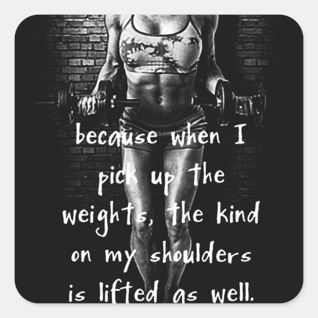 Pegatina de Gimnasio de Construcción de Cuerpo Mot (Anverso)