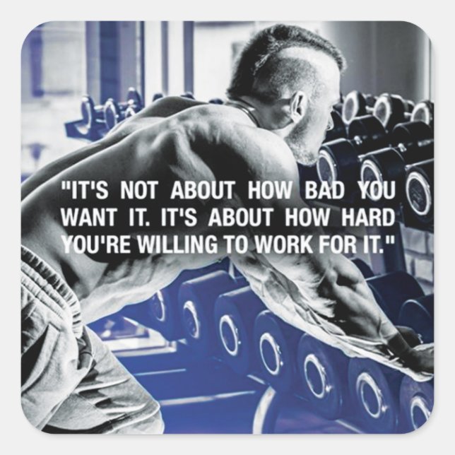 Pegatina de Gimnasio de Construcción de Cuerpo Mot (Anverso)