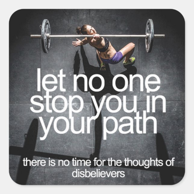 Pegatina de Gimnasio de Construcción de Cuerpo Mot (Anverso)