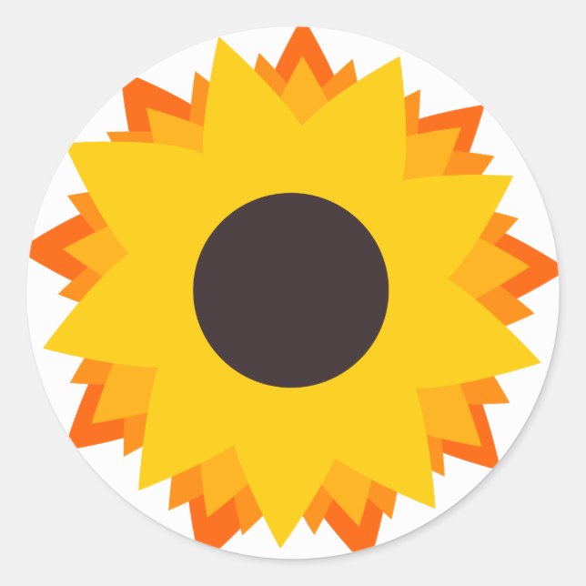 Pegatina de girasol (Anverso)