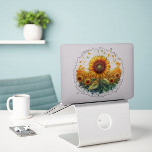 Pegatina de girasol