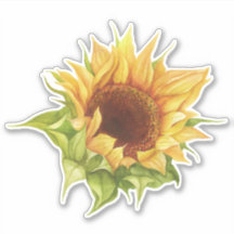Pegatina de girasol