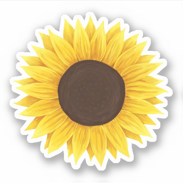 Pegatina de girasol (Anverso)