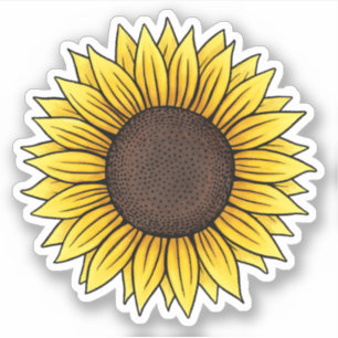 Pegatina de girasol