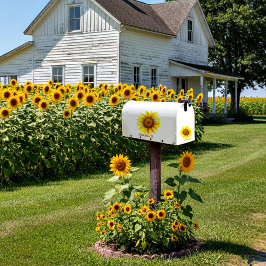 Pegatina de girasol para buzón