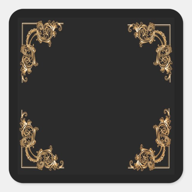 Pegatina de giro floral de Ornate (Anverso)