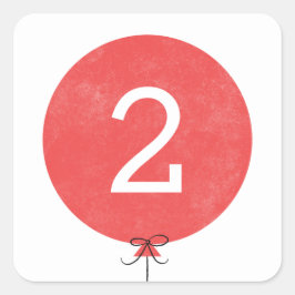 Pegatina de globo - Rojo