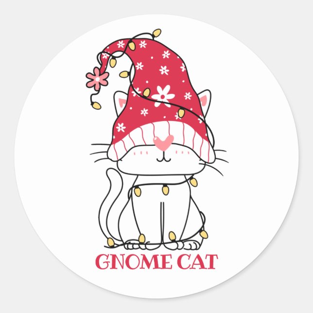 Pegatina de Gnome Cute (Anverso)