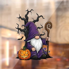 Pegatina de Gnomo de Halloween para Ventana