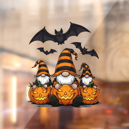 Pegatina de gnomo de Halloween para ventana