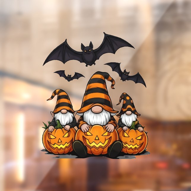Pegatina de gnomo de Halloween para ventana (Hoja 2)