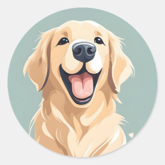Pegatina de Golden Reteiever