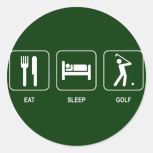 Pegatina de golf Eat Sleep